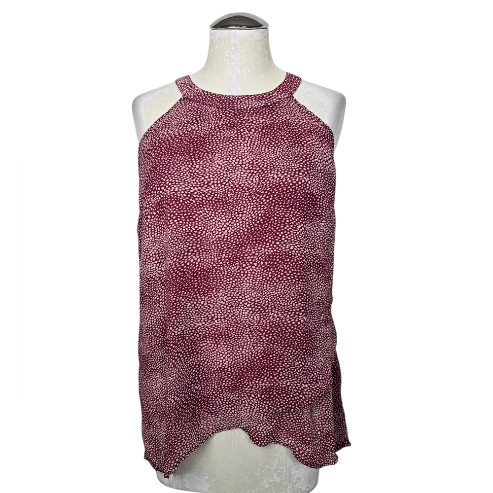 Charming Charlie Red and White Printed Tank Top S
